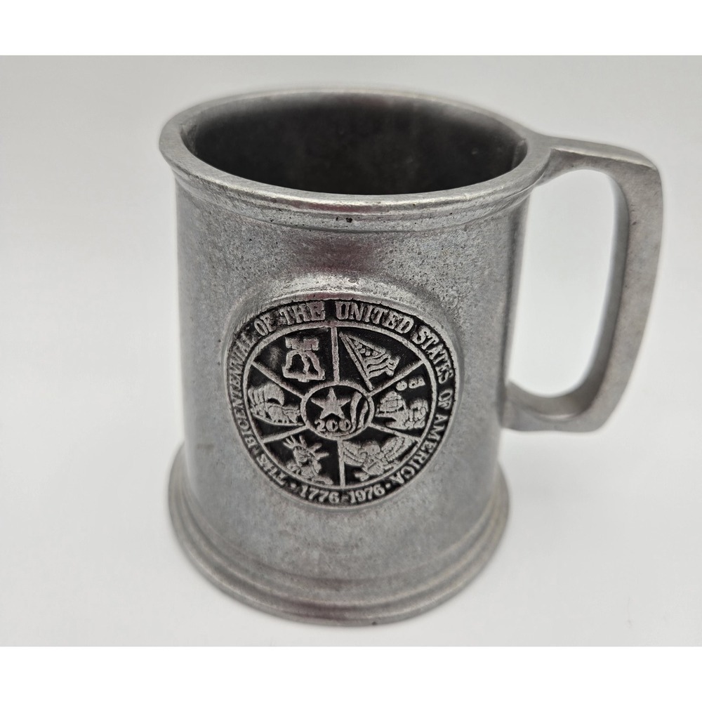 VTG Bicentennial Pewter Mug 1776-1976 Carroll N Abrams Embossed Seal Of The USA